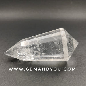 Clear Quartz Vogel (12 Sided) Crystal Carving 86mm*37mm Point