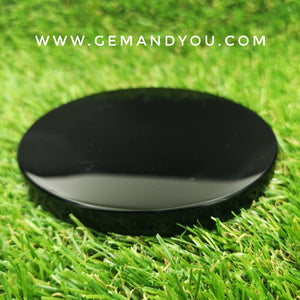 Black Obsidian-Star of David Plate -100mm