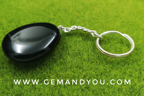 Black Obsidian Key Chain 40mm*35mm*10mm