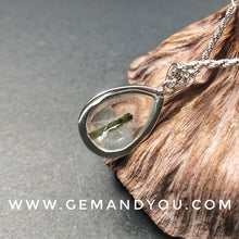 Load image into Gallery viewer, Green Tourmaline in Quartz Pendant 23mm*17mm*6mm