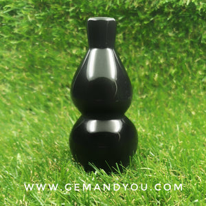 Natural Rainbow Obsidian Carving Gourd(Wu Lou) 90mm*45mm*17mm