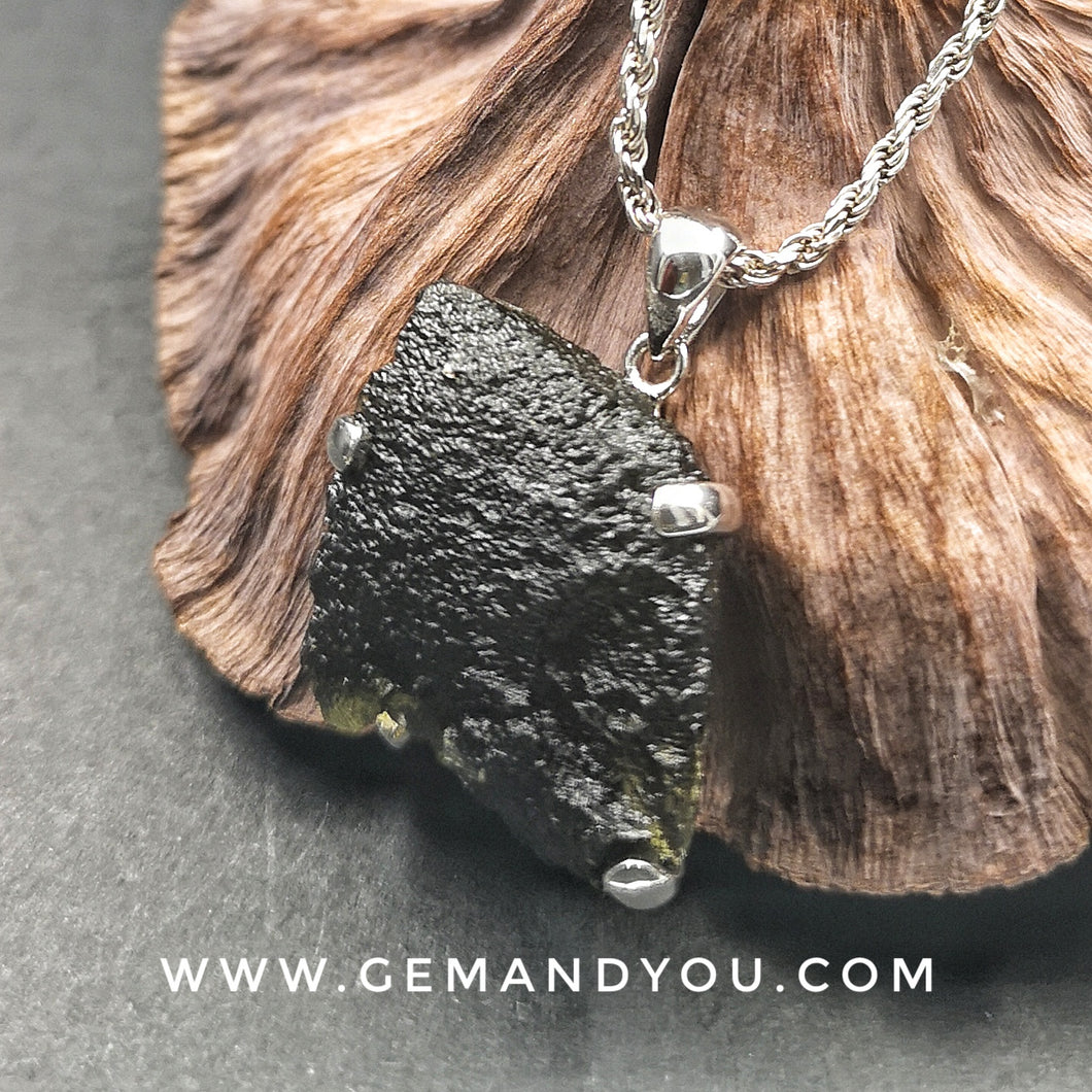 Moldavite Pendant 26mm*26mm*9mm