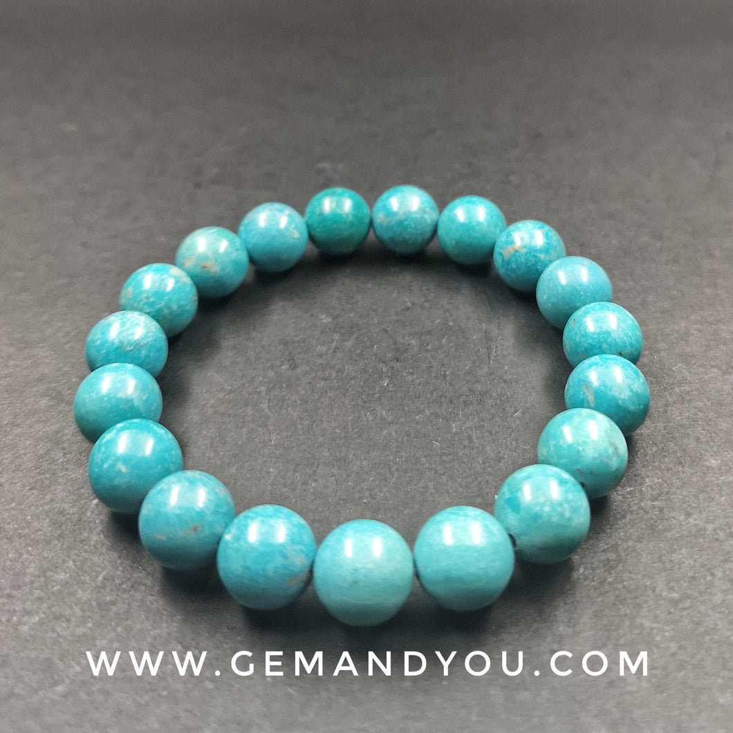Blue Turqoise Bracelet 10mm