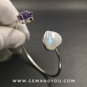 Amethyst & Moonstone Bangle