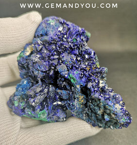 Azurite with Malachite Raw Mineral Specimen 91mm*61mm*39mm
