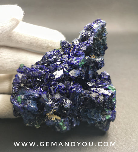 Azurite with Malachite Raw Mineral Specimen 91mm*61mm*39mm
