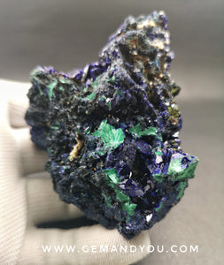 Azurite with Malachite Raw Mineral Specimen 91mm*61mm*39mm