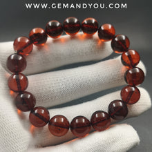 Load image into Gallery viewer, Blood Amber Bracelet 11mm