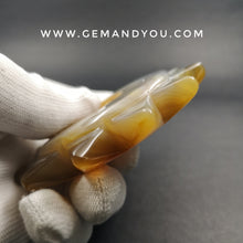 Load image into Gallery viewer, Crystallized Agate Carving 79mm*79mm*15mm