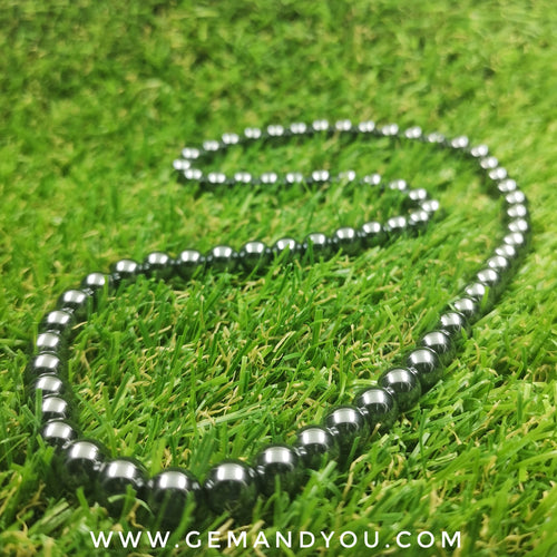 Hematite Necklace 8mm
