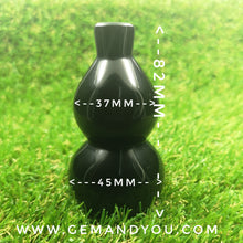 Load image into Gallery viewer, Black Obsidian (Rainnow) Carving-WU LOU-Gourd- 82mm*45mm
