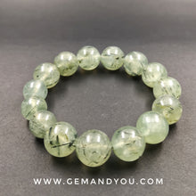 Load image into Gallery viewer, Prenite with Epidote Bracelet 14mm