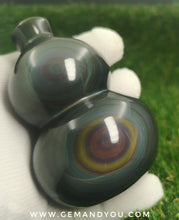 Load image into Gallery viewer, Natural Rainbow Obsidian Carving Gourd(Wu Lou) 84mm*58mm