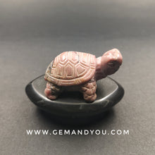 Load image into Gallery viewer, Rhodonite Turtle Carving 55mm*35mm*35mm