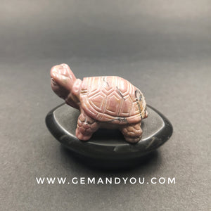 Rhodonite Turtle Carving 55mm*35mm*35mm