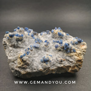 Blue Spinel Crystal On Matrix 107mm*90mm*51mm  459gram