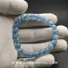 Load image into Gallery viewer, Aquamarine Bracelet 7mm