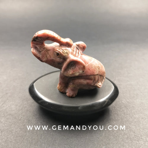 Rhodonite Elephant Carving 55mm*52mm*35mm