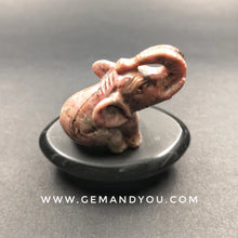 Load image into Gallery viewer, Rhodonite Elephant Carving 55mm*52mm*35mm
