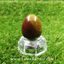 Load image into Gallery viewer, Blood Stone Carved Egg 45mm*35mm