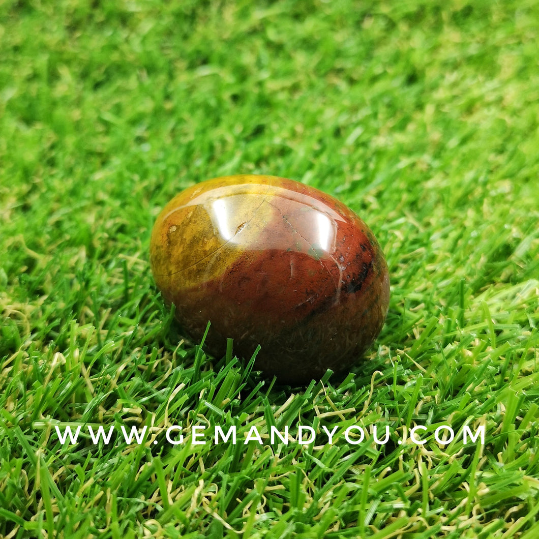Blood Stone Carved Egg 45mm*35mm