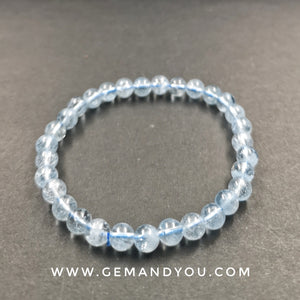 Aquamarine Bracelet 6mm