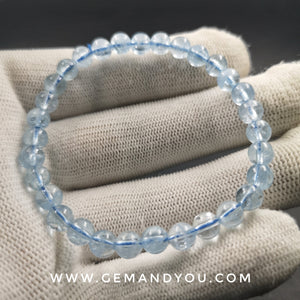 Aquamarine Bracelet 6mm