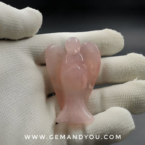 Rose Quartz Carving Angel H:50mm=2inch