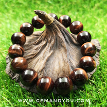 Load image into Gallery viewer, Red Tiger Eye Bracelet 13mm