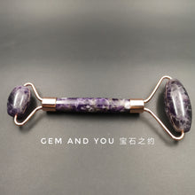 Load image into Gallery viewer, Amethyst massage roller/massage wand
