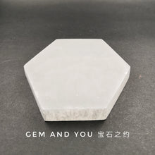 Load image into Gallery viewer, Selenite hexagon charging plate 9cm*7.7cm*1.5cm