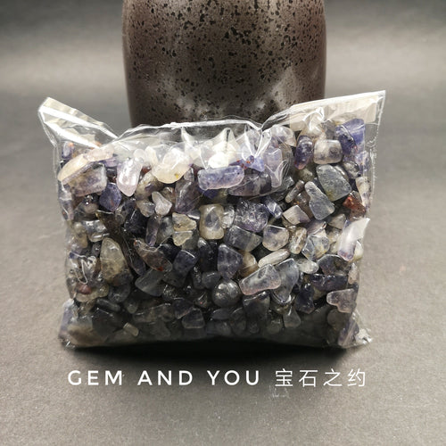 Iolite chips tumbled stone pack(200grams)
