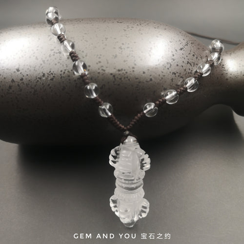 Clear Quartz Necklace-Vajra