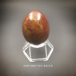 Blood Stone Carved Egg 44mm*34mm