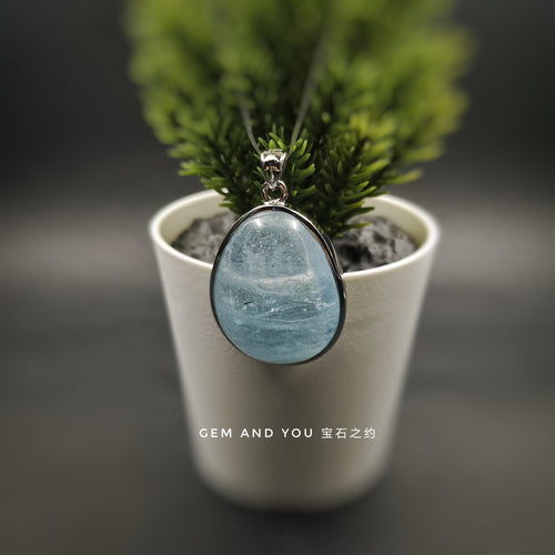Aquamarine Pendant 30mm*24mm*11mm