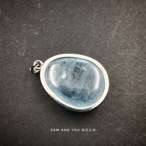 Aquamarine Pendant 30mm*24mm*11mm