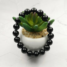 Load image into Gallery viewer, Black Tourmaline Bracelet Round 10mm