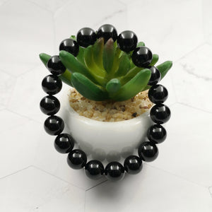 Black Tourmaline Bracelet Round 10mm