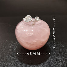 Load image into Gallery viewer, Rose Quartz Apple Carving 45mm*42mm