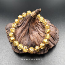 Load image into Gallery viewer, Gold Rutile Gold Rutilated Quartz 钛晶Bracelet 8mm