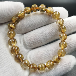 Gold Rutile Gold Rutilated Quartz Bracelet 8mm