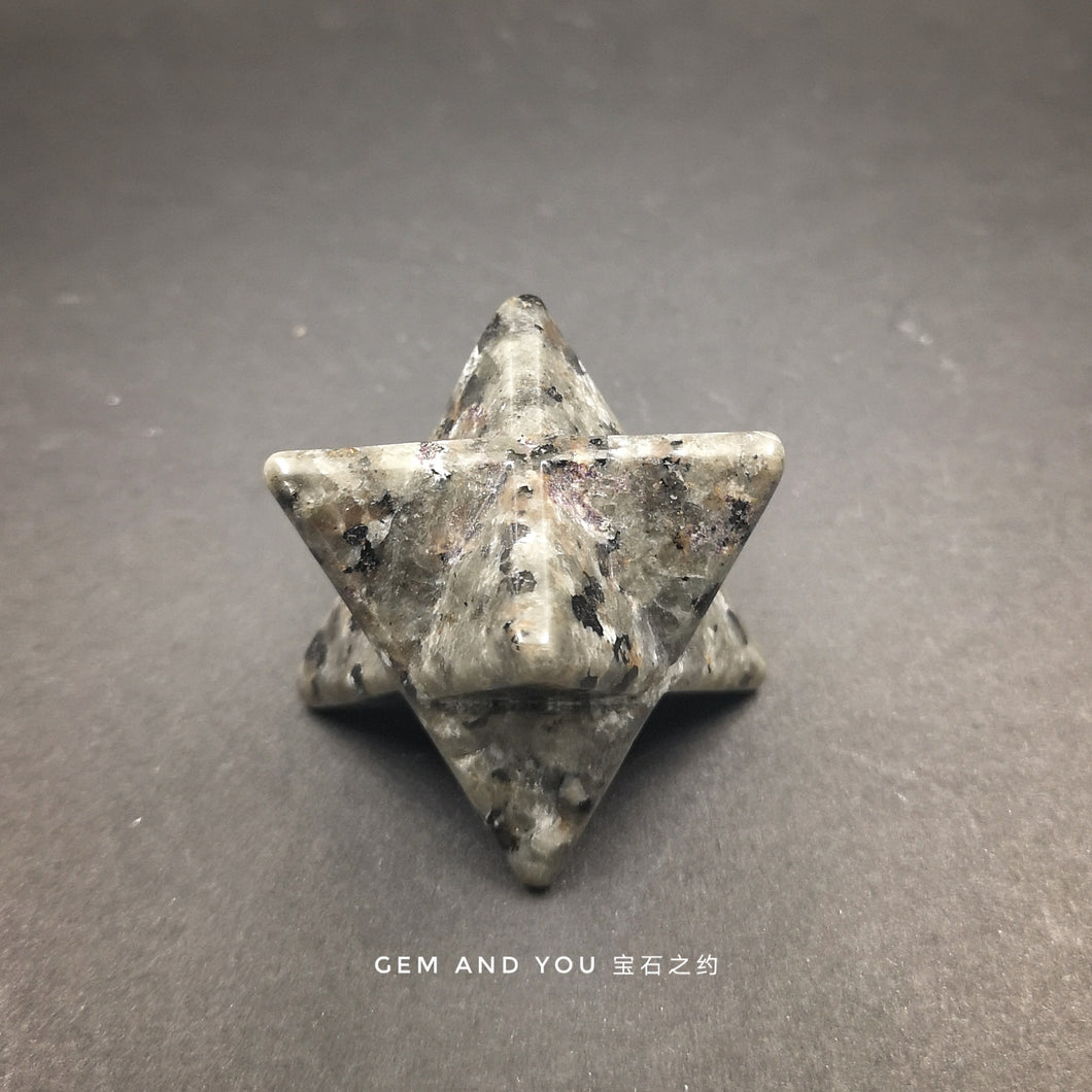 Yooperlite Merkaba Star Carving 42mm