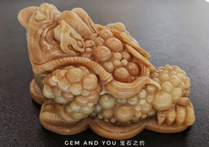 Powerful Energy SamRoiYod Carving- three-legged toad-龙宫舍利 三脚蟾蜍雕刻