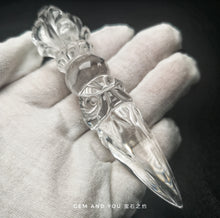 Load image into Gallery viewer, Clear Quartz Phurpa Carving 110mm 普巴杵