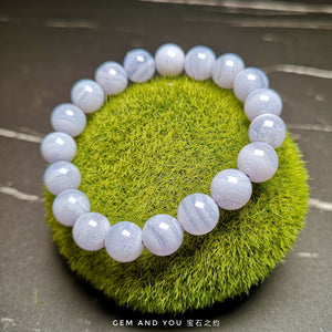 Blue Lace Agate bracelet 10mm round