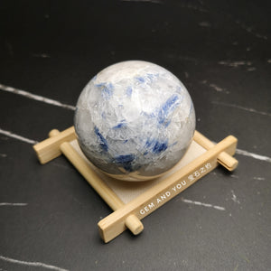 Blue Kyanite in Quartz Ball/Sphere D:56mm