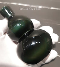 Load image into Gallery viewer, Natural Rainbow Obsidian Carving Gourd(Wu Lou)105mm*55mm