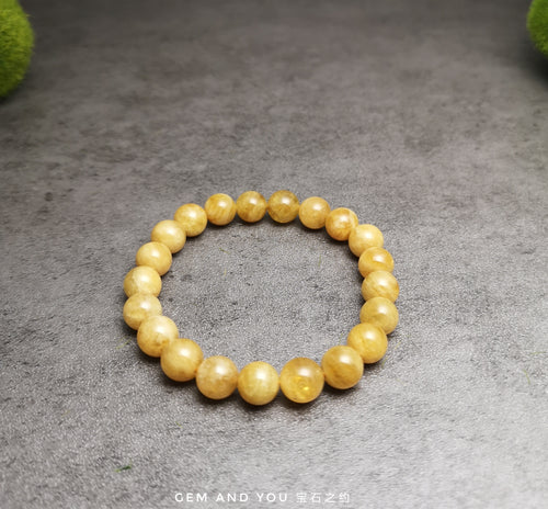 Yellow Aquamarine Bracelet 9mm